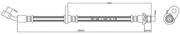 MOTAQUIP VBH1065 Гальмівний шланг