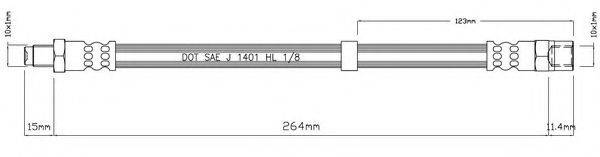 MOTAQUIP VBH1101 Гальмівний шланг