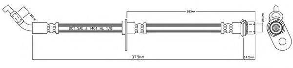 MOTAQUIP VBH1107 Гальмівний шланг