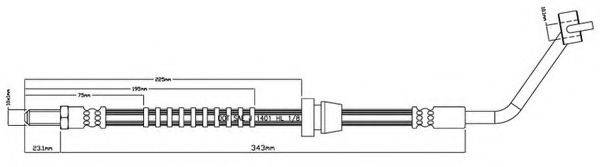 MOTAQUIP VBH739 Гальмівний шланг