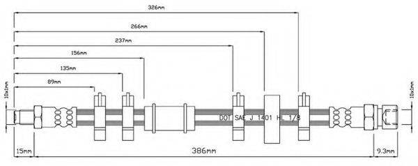 MOTAQUIP VBH765 Гальмівний шланг