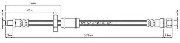 MOTAQUIP VBH853 Гальмівний шланг