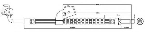 MOTAQUIP VBH973 Гальмівний шланг