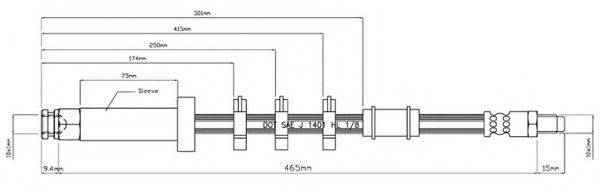 MOTAQUIP VBJ203 Гальмівний шланг