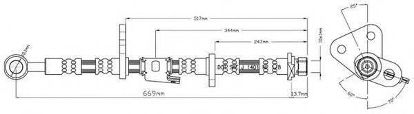 MOTAQUIP VBJ216 Гальмівний шланг