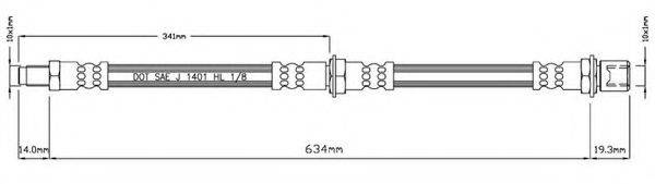 MOTAQUIP VBJ303 Гальмівний шланг