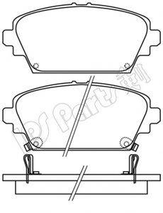 IPS PARTS IBD1176 Комплект гальмівних колодок, дискове гальмо