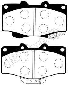 IPS PARTS IBD1254 Комплект гальмівних колодок, дискове гальмо