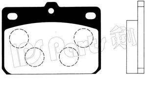 IPS PARTS IBD1310 Комплект гальмівних колодок, дискове гальмо