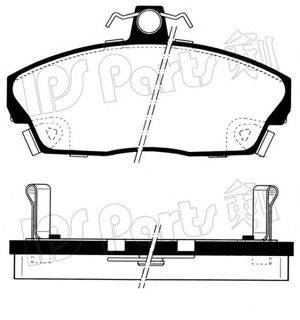 IPS PARTS IBD1427 Комплект гальмівних колодок, дискове гальмо