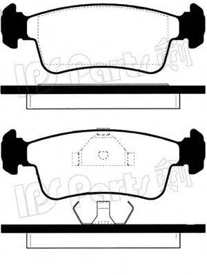 IPS PARTS IBD1898 Комплект гальмівних колодок, дискове гальмо