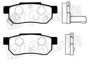 IPS PARTS IBR1404 Комплект гальмівних колодок, дискове гальмо