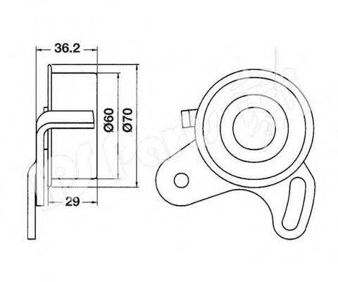 IPS PARTS ITB6H01 Пристрій для натягу ременя, ремінь ГРМ