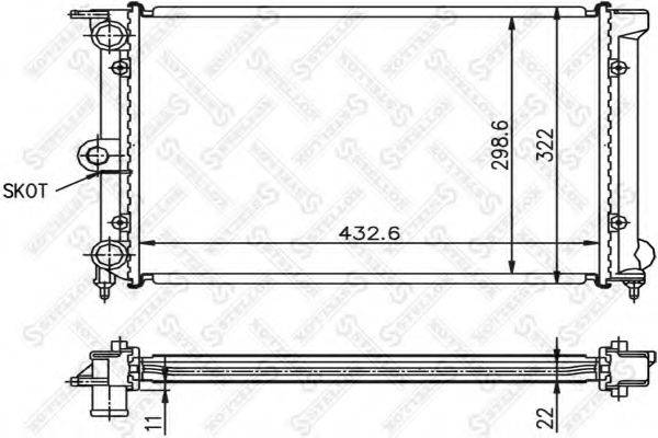 STELLOX 1025002SX Радіатор, охолодження двигуна