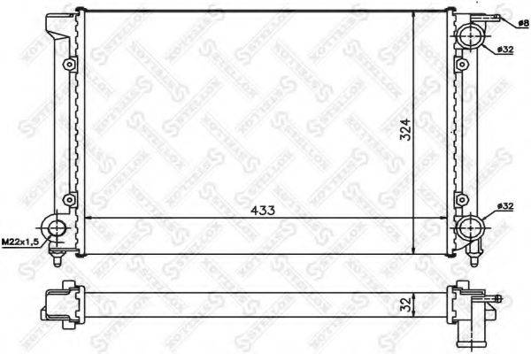 STELLOX 1025004SX Радіатор, охолодження двигуна