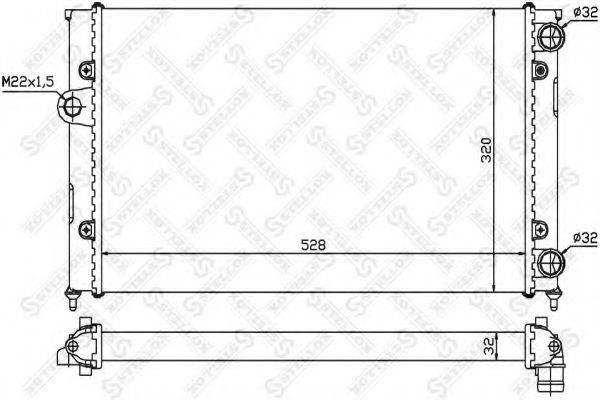 STELLOX 1025005SX Радіатор, охолодження двигуна