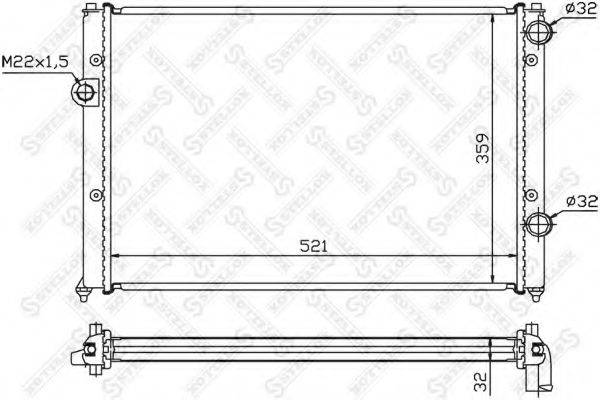 STELLOX 1025010SX Радіатор, охолодження двигуна