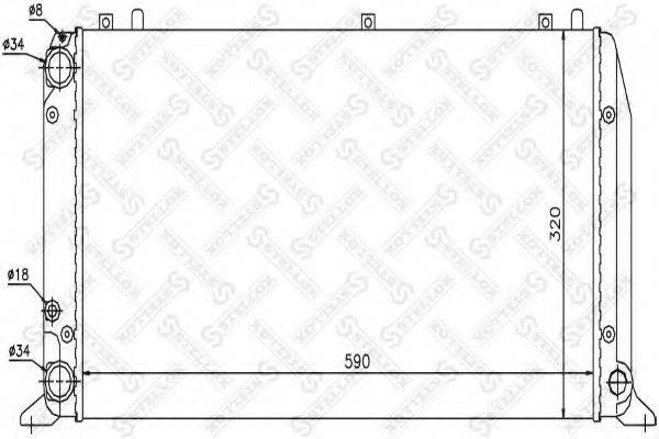 STELLOX 1025016SX Радіатор, охолодження двигуна