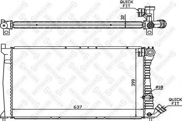 STELLOX 1025025SX Радіатор, охолодження двигуна