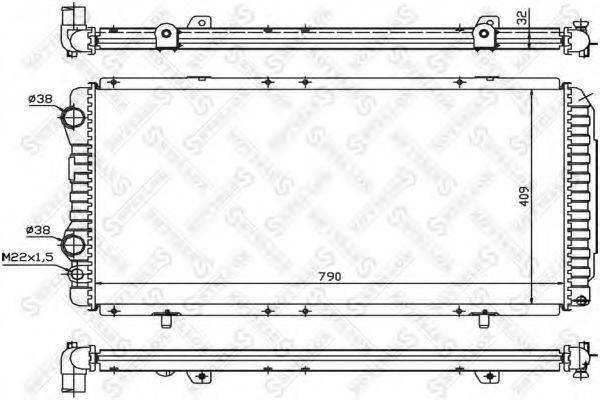 STELLOX 1025027SX Радіатор, охолодження двигуна