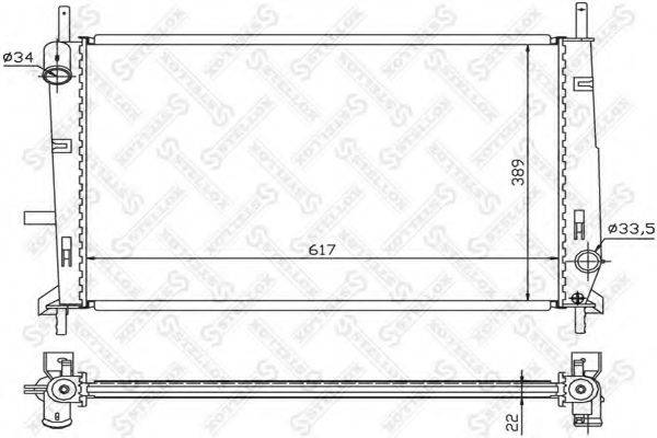 STELLOX 1025031SX Радіатор, охолодження двигуна