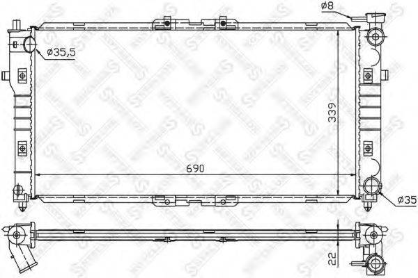 STELLOX 1025033SX Радіатор, охолодження двигуна