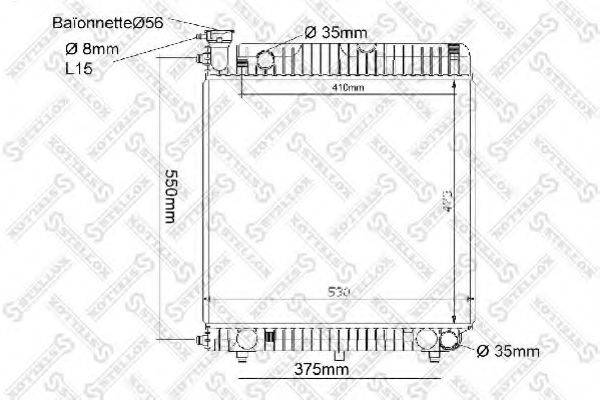 STELLOX 1025035SX Радіатор, охолодження двигуна