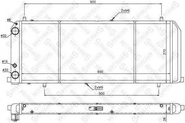 STELLOX 1025046SX Радіатор, охолодження двигуна