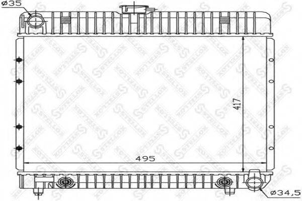 STELLOX 1025094SX Радіатор, охолодження двигуна