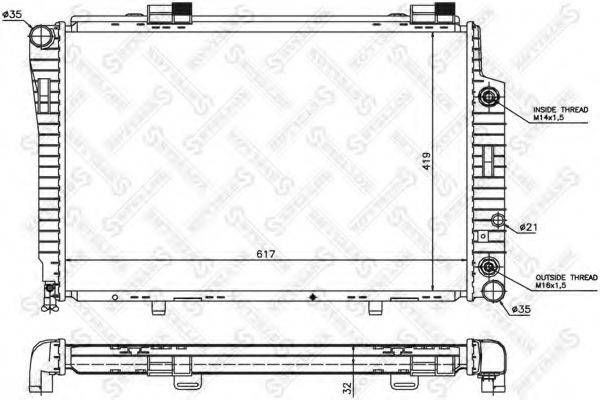 STELLOX 1025095SX Радіатор, охолодження двигуна