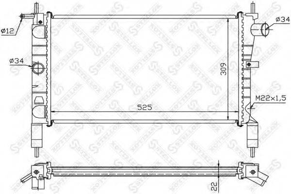 STELLOX 1025102SX Радіатор, охолодження двигуна