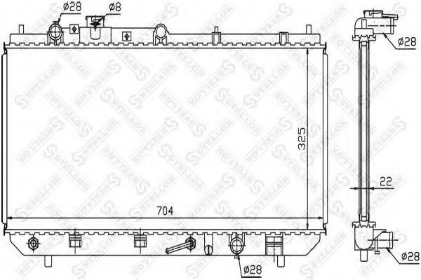 STELLOX 1025147SX Радіатор, охолодження двигуна