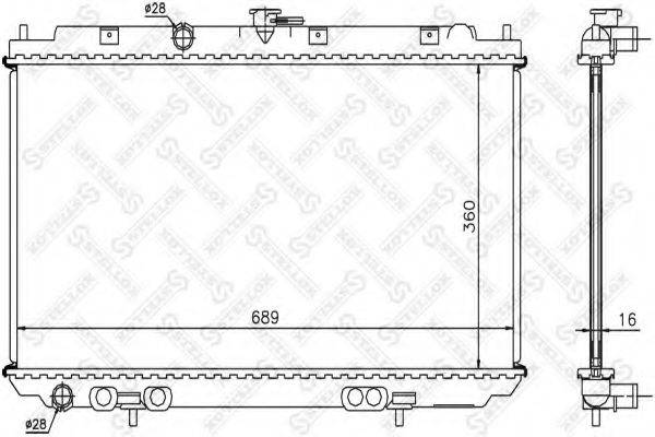 STELLOX 1025167SX Радіатор, охолодження двигуна