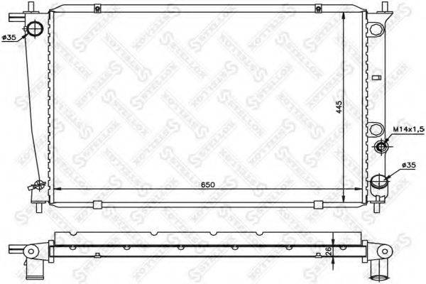 STELLOX 1025184SX Радіатор, охолодження двигуна