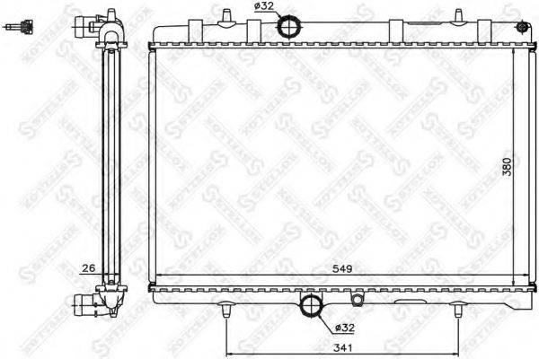 STELLOX 1025201SX Радіатор, охолодження двигуна