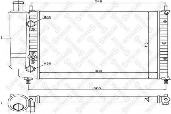 STELLOX 1025210SX Радіатор, охолодження двигуна