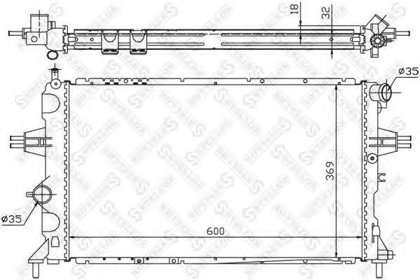 STELLOX 1025268SX Радіатор, охолодження двигуна