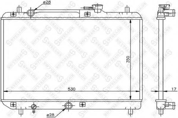 STELLOX 1025278SX Радіатор, охолодження двигуна