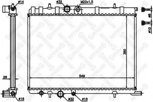 STELLOX 1025354SX Радіатор, охолодження двигуна