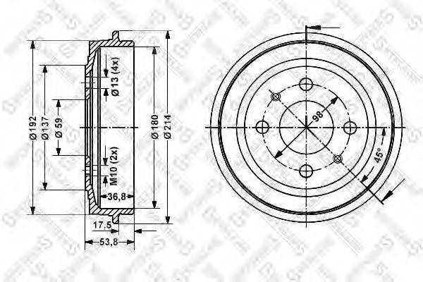 STELLOX 60252309SX Гальмівний барабан