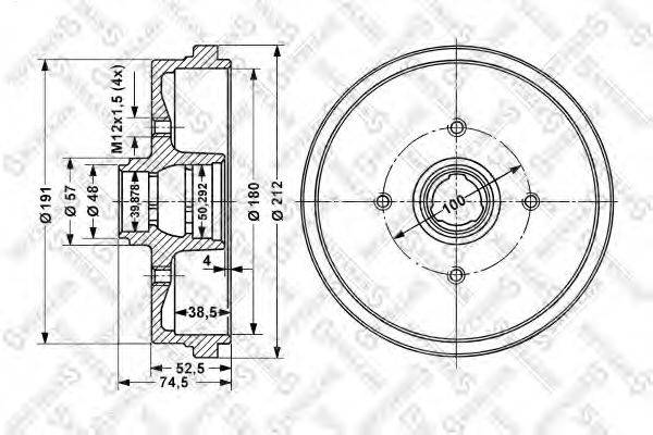 STELLOX 60254708SX Гальмівний барабан