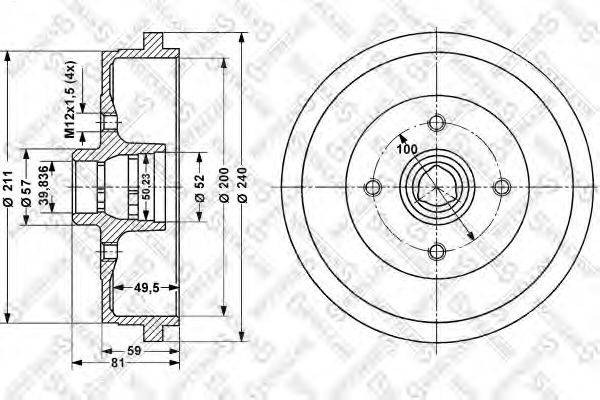 STELLOX 60254709SX Гальмівний барабан