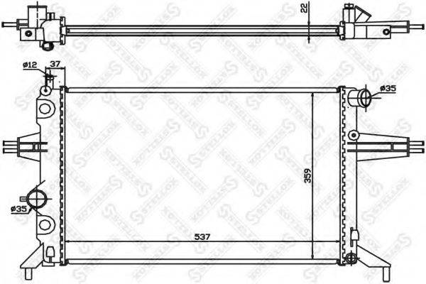 STELLOX 1025271SX Радіатор, охолодження двигуна