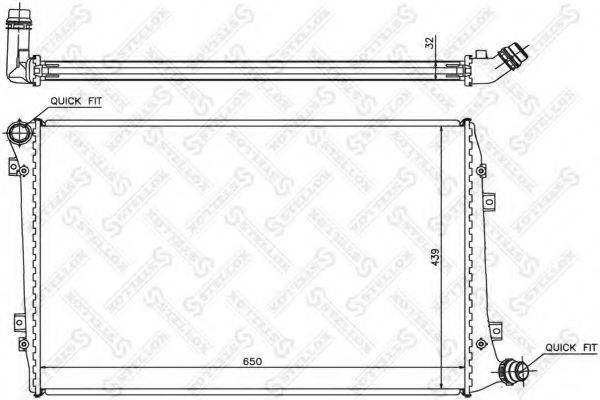 STELLOX 1025286SX Радіатор, охолодження двигуна