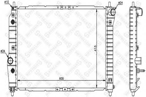 STELLOX 1025324SX Радіатор, охолодження двигуна