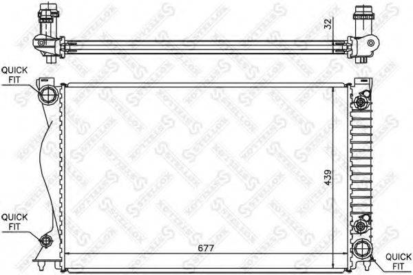 STELLOX 1025335SX Радіатор, охолодження двигуна