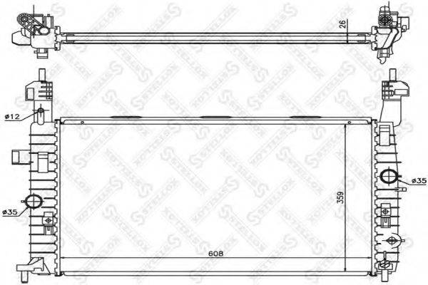 STELLOX 1025351SX Радіатор, охолодження двигуна