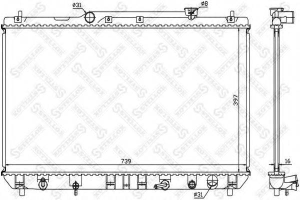 STELLOX 1025383SX Радіатор, охолодження двигуна