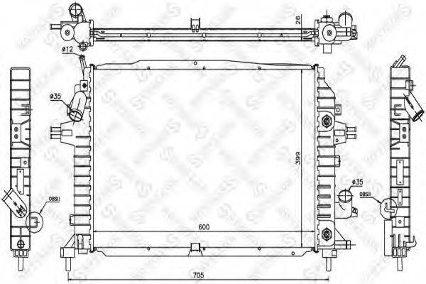 STELLOX 1025405SX Радіатор, охолодження двигуна