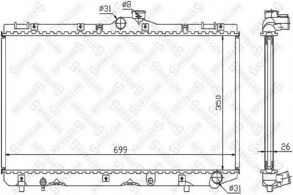 STELLOX 1025423SX Радіатор, охолодження двигуна